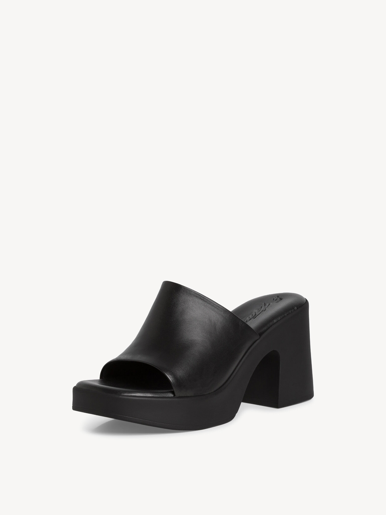 Mule en cuir - noir