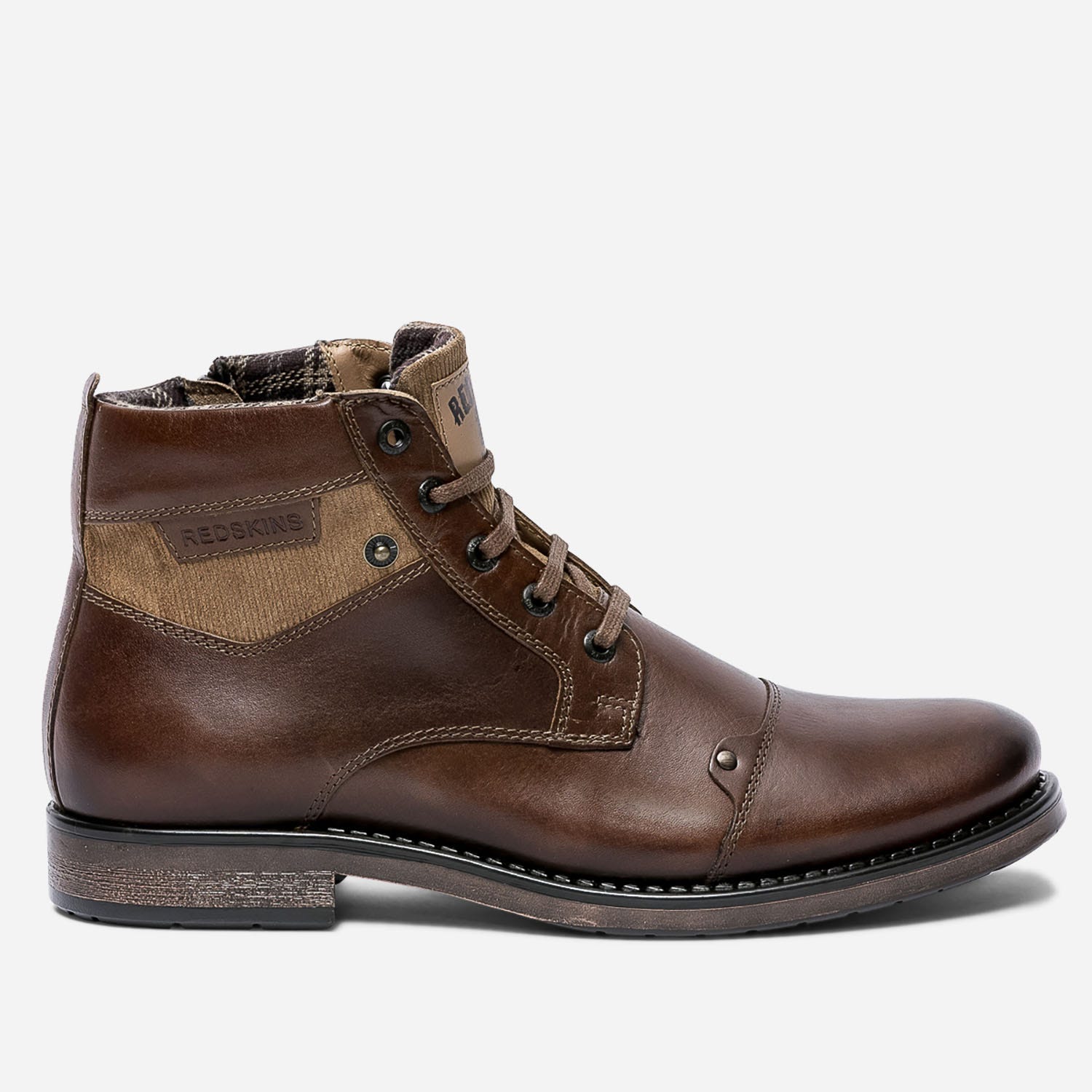 Boots à lacet REDSKINS marron en cuir