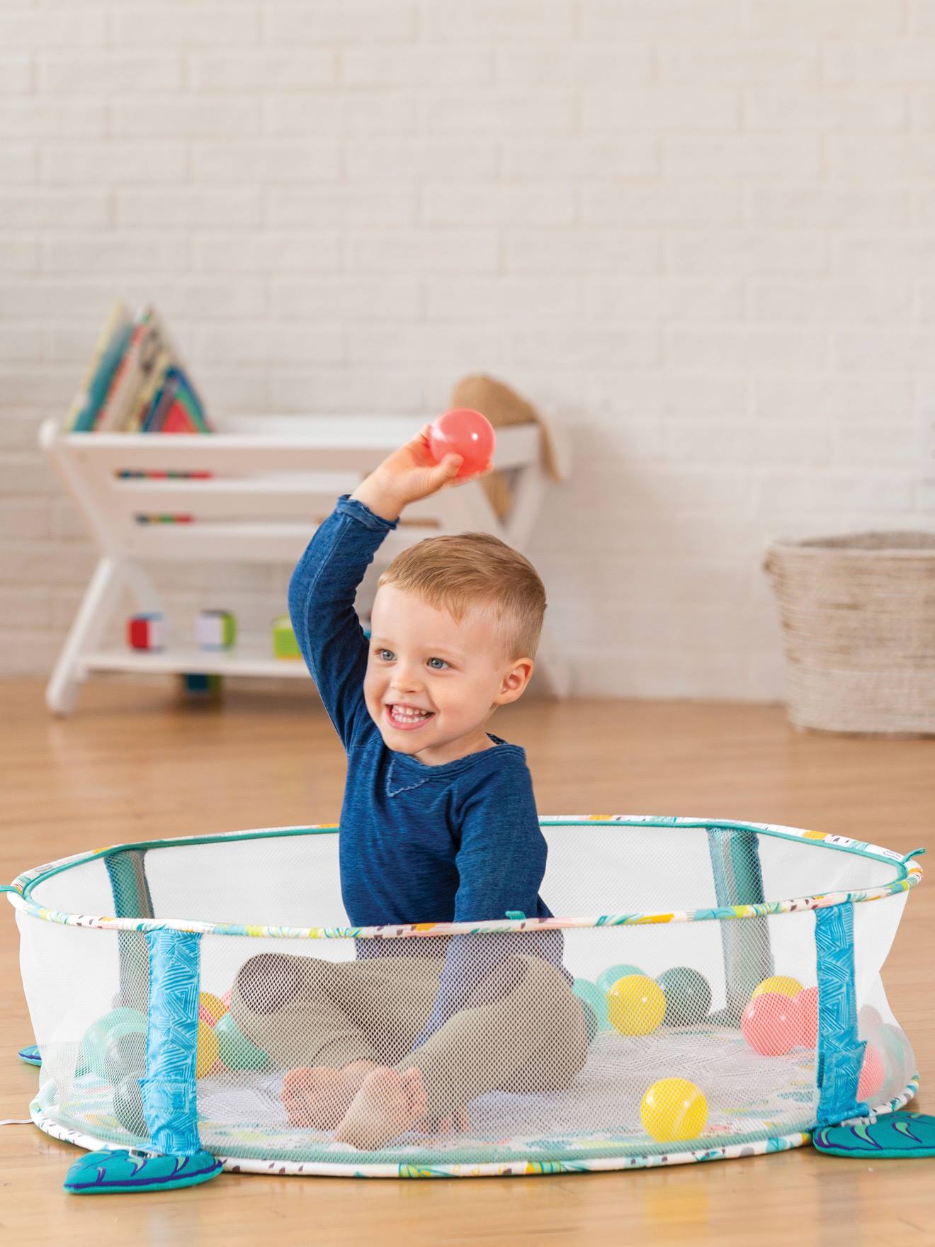Tapis d'éveil transformable en aire à balles Infantino vert