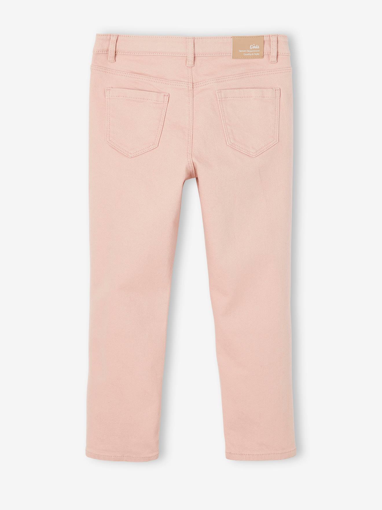Vertbaudet Mädchen Mom-Fit-Hose, Hüftweite COMFORT - wollweiß