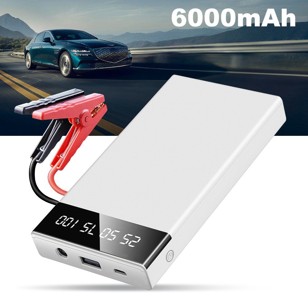 MDHAND 6000mAh Auto-Starthilfe 12V Autoladegerät Autobatterie-Ladegerät (1-tlg., Mit LCD-Display ausgestattet)