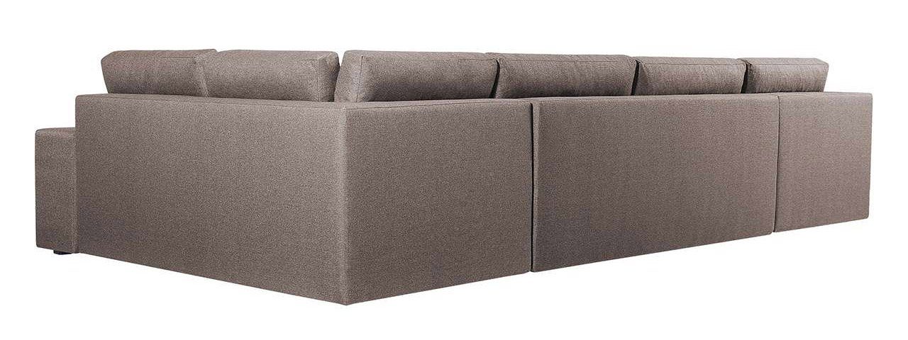 MKS MÖBEL Ecksofa ALVA U, Ecksofa mit Hocker und Minibar - U-Form Sofa Mit Schlaffunktion