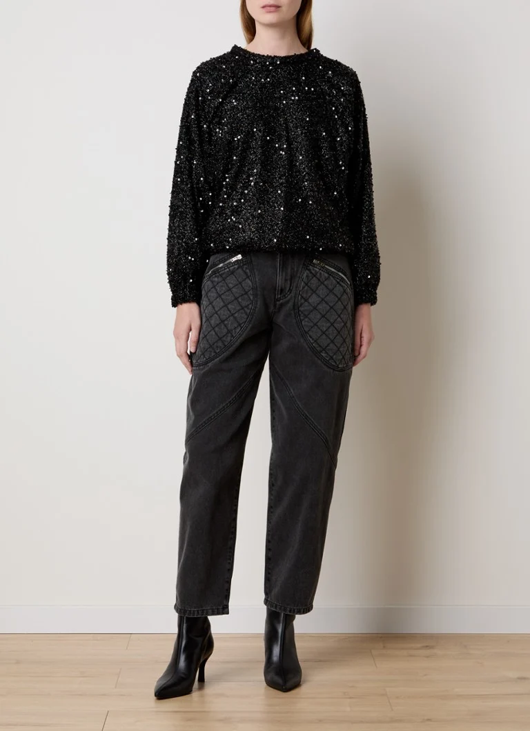 Isabel Marant Dabia chunky knitted sweater with sequins