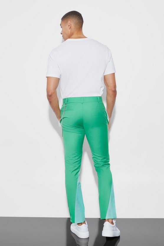 Skinny Colorblock Anzughose