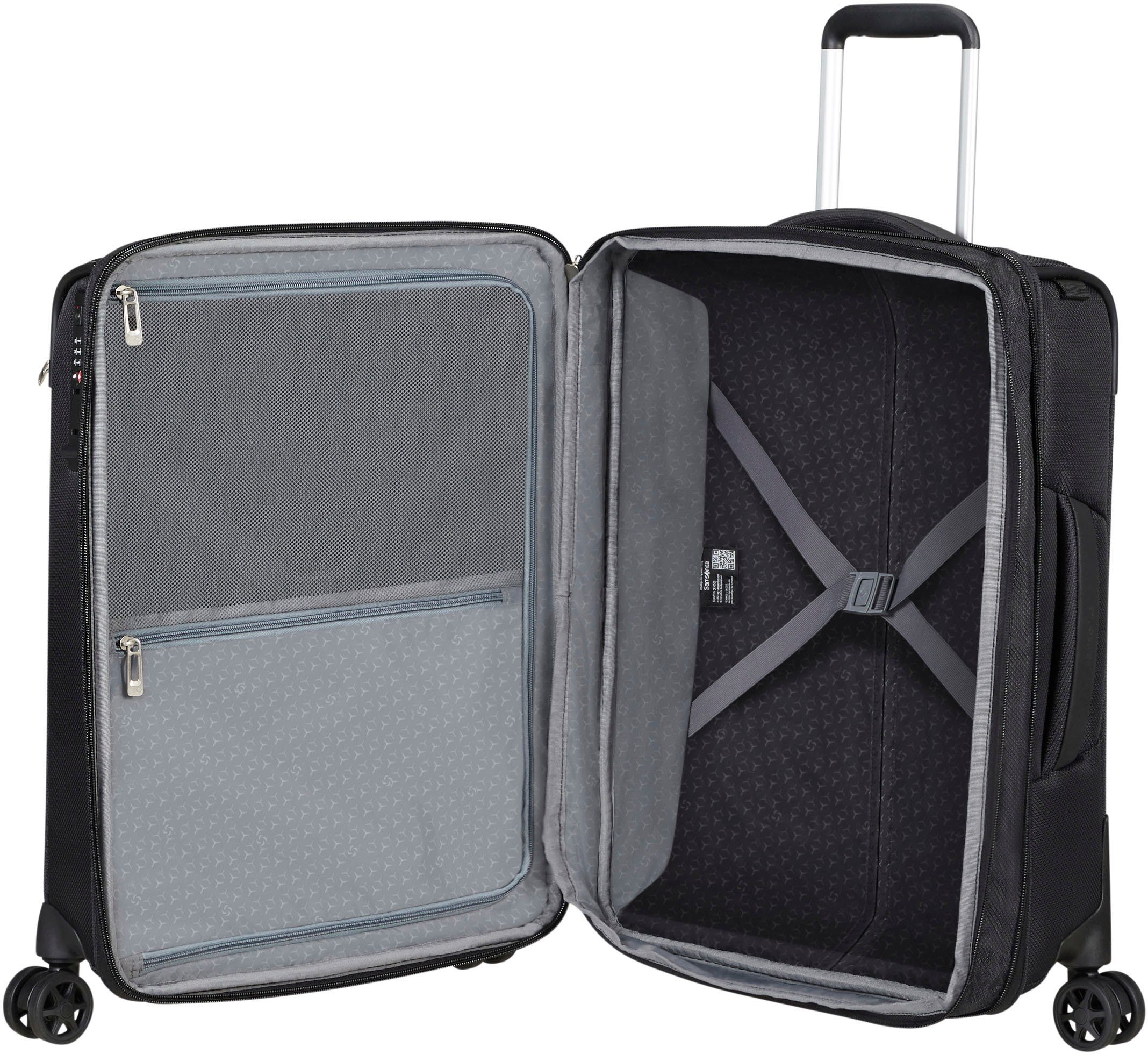 Samsonite Weichgepäck-Trolley Respark, ozone black, 55 cm, 4 Rollen, mit Volumenerweiterung