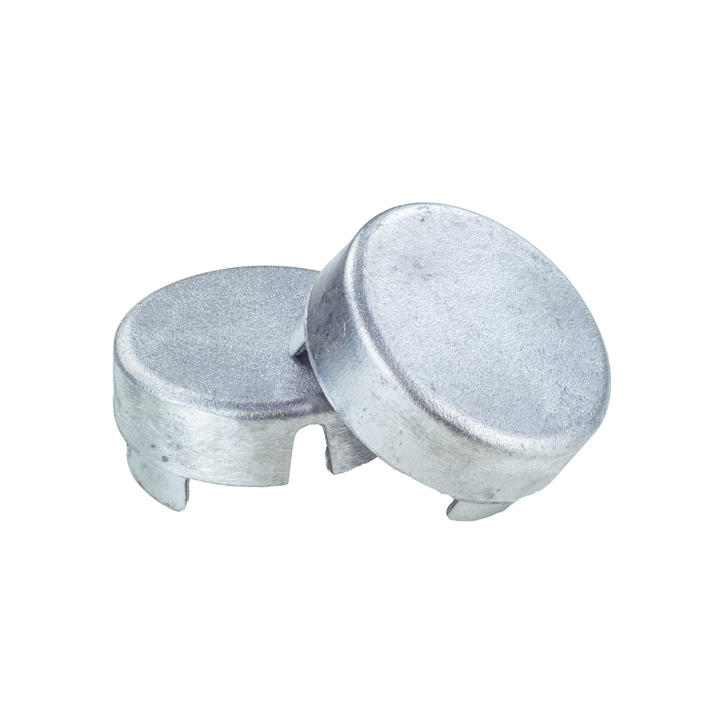 Deckel F. Tennispfosten Alu, Rund, Paar Anlagenzubehör - Silber