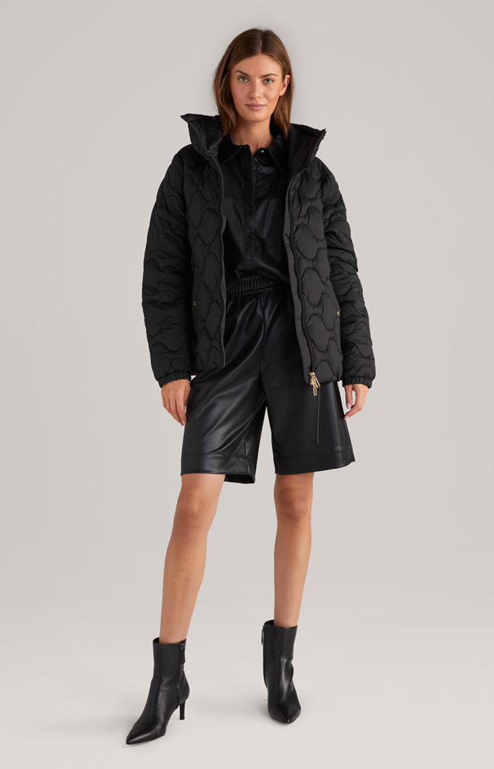 Oversized-Steppjacke in Schwarz