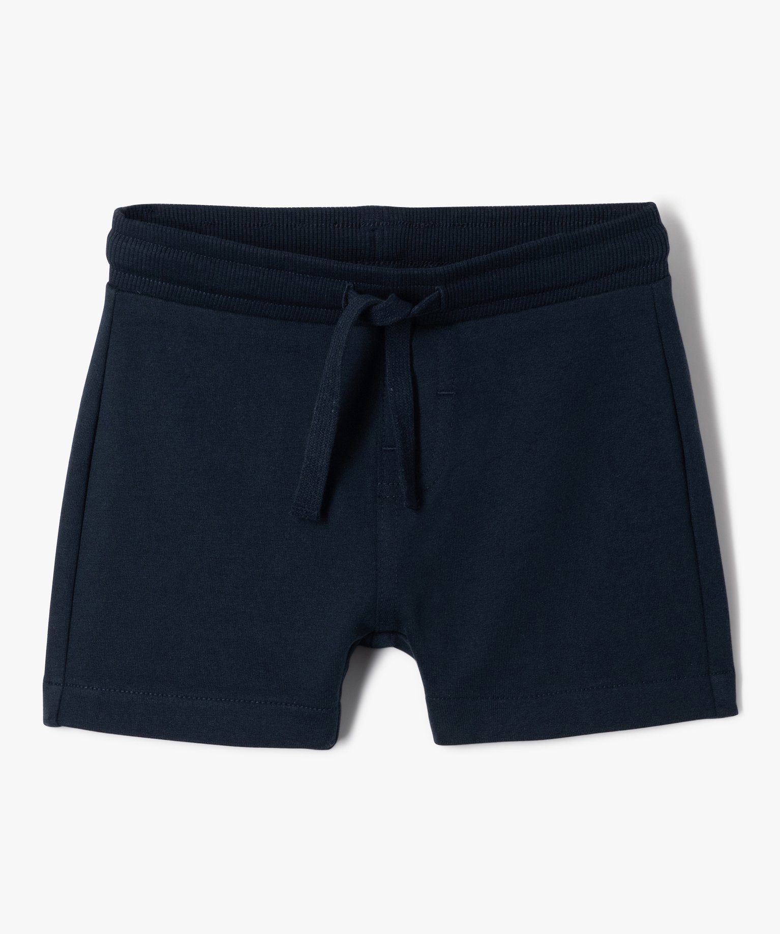 Short bébé Garçon en maille avec ceinture bord-cte marine | GEMO