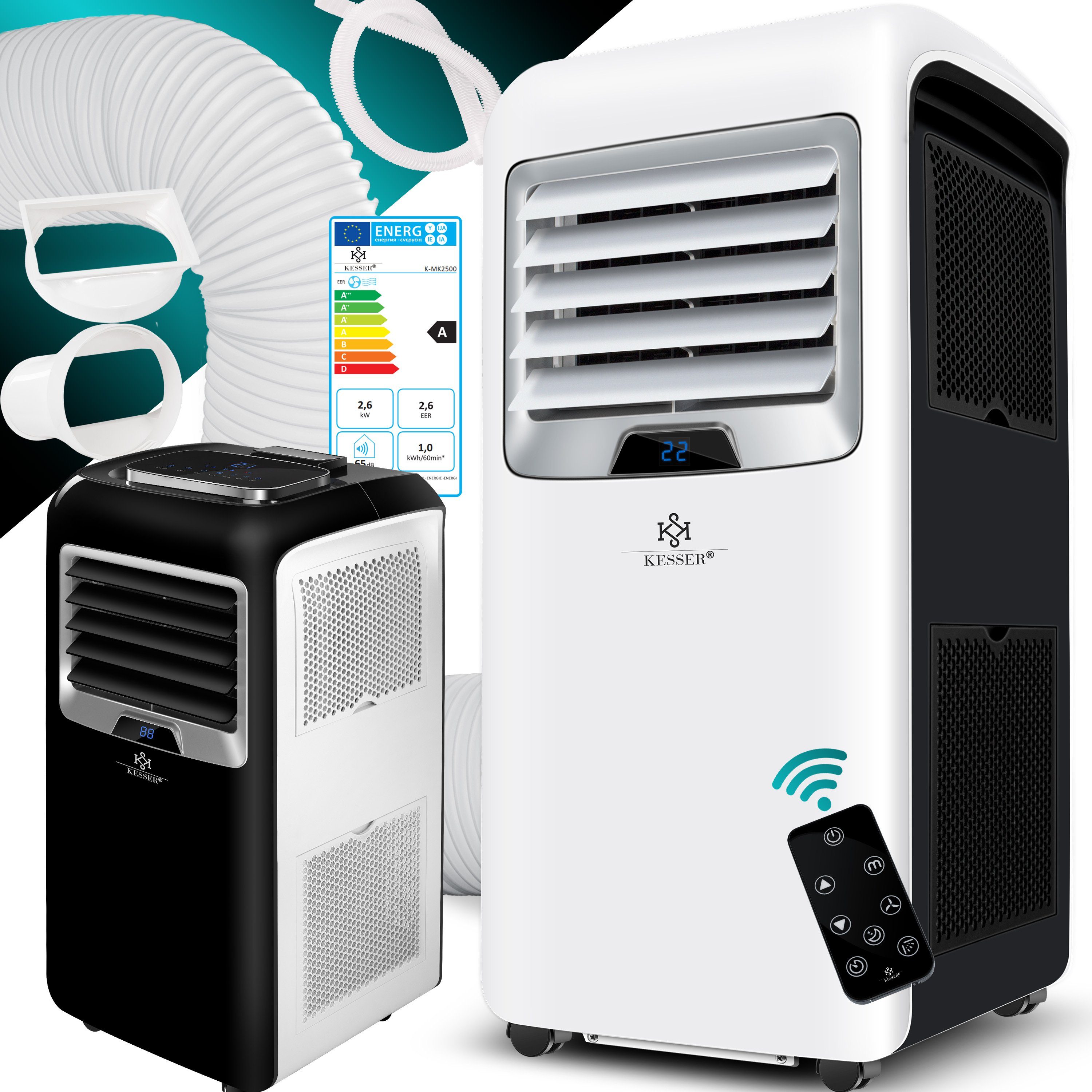 KESSER Klimagerät, Klimaanlage Mobiles Klimagerät 4in1 kühlen, Luftentfeuchter