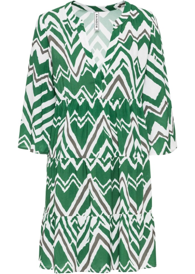 Gemustertes Kleid mit Volants
