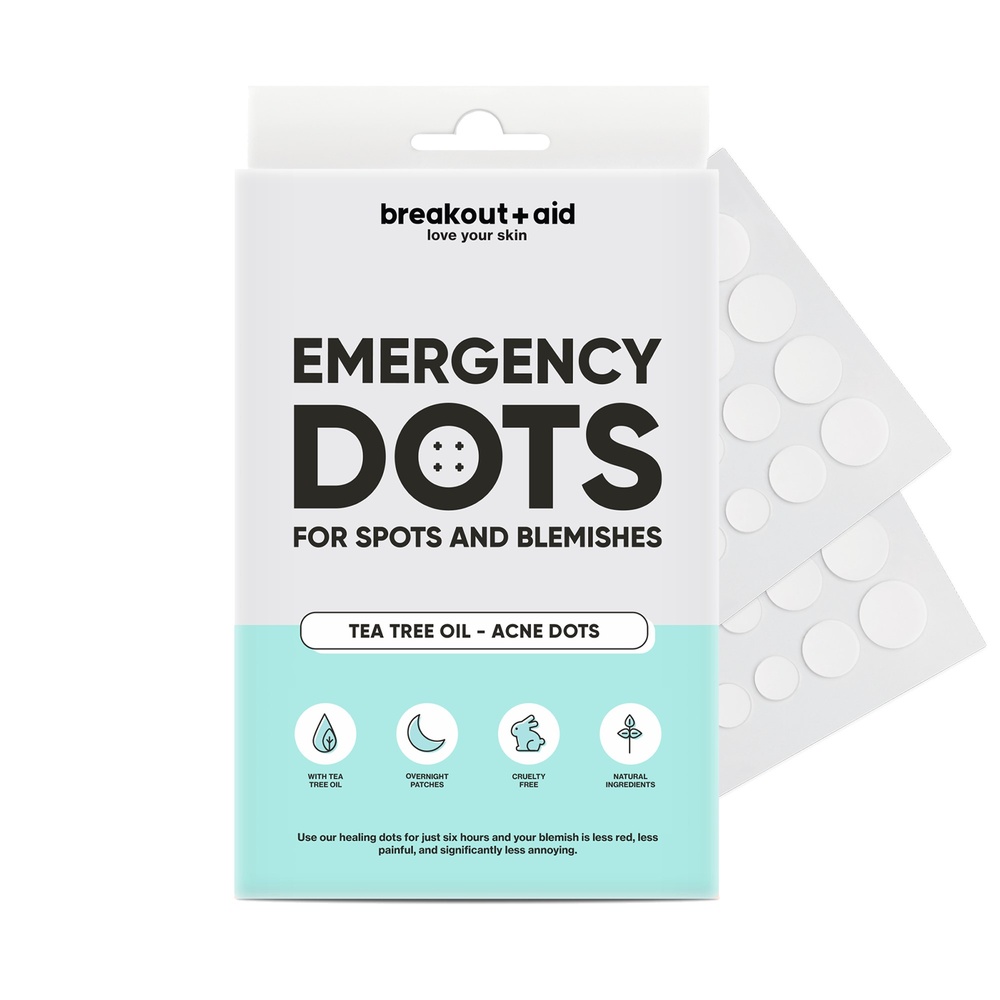 Breakout Aid Emergency dots for spots and blemishes with tea tree oil Traintemant de l'acnée