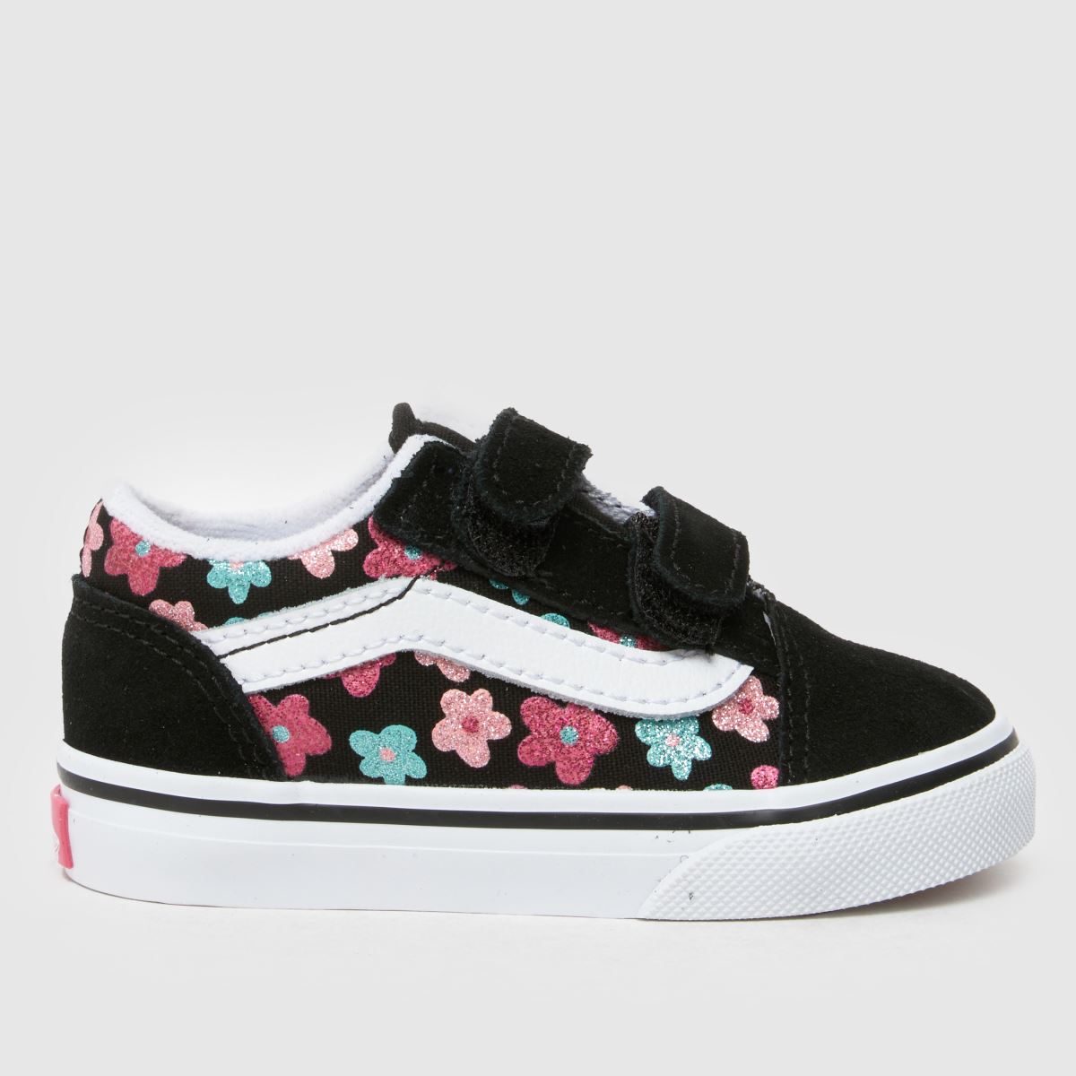 Vans fekete multifunkciós Old Skool V Csillámos Lány Kisgyermek Tornacipő