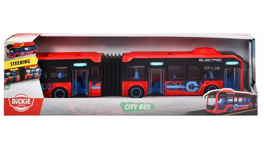 Dickie - Volvo City Bus, Lenkbarer Spielzeugbus
