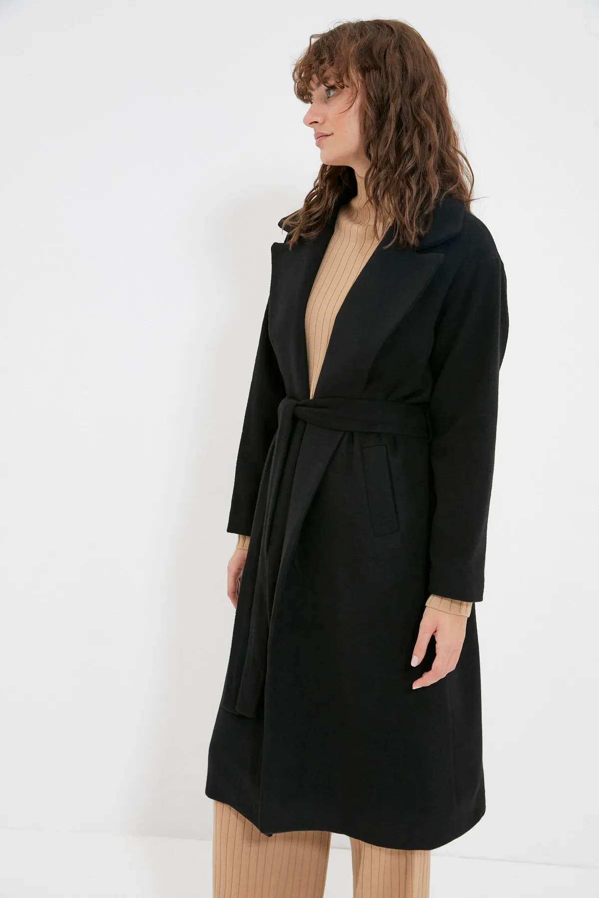 Trendyol Modest  Mantel - Schwarz - Zweireihig