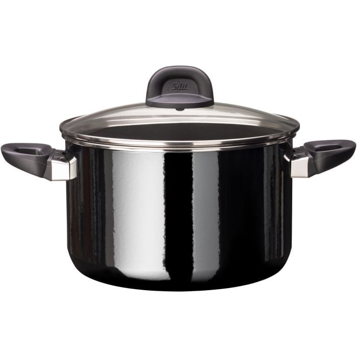 Silit Silargan® Modesto Kochtopf mit Deckel, 24 cm, Black