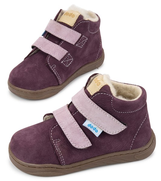 Dodo Shoes ~ Thermo Wool MidCut Klettschuh Winter ~ Burgundy