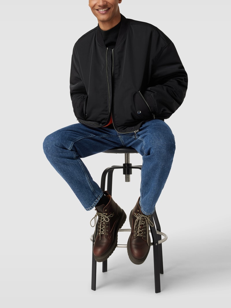 Boots aus Leder Modell 'SLHANDY LEATHER HIKING' in mittelbraun