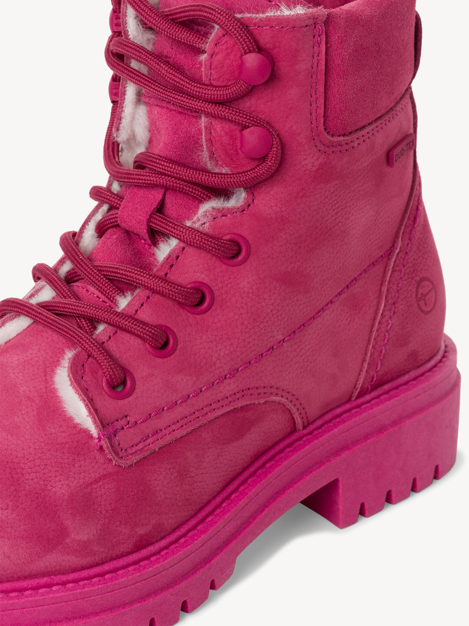 Bottine en cuir - rose fuchsia doublure chaude