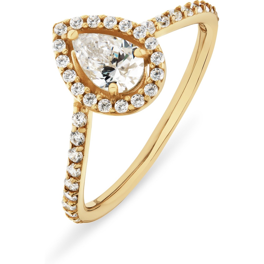 FAVS Bague pour femme 375 Or jaune or jaune Bague
