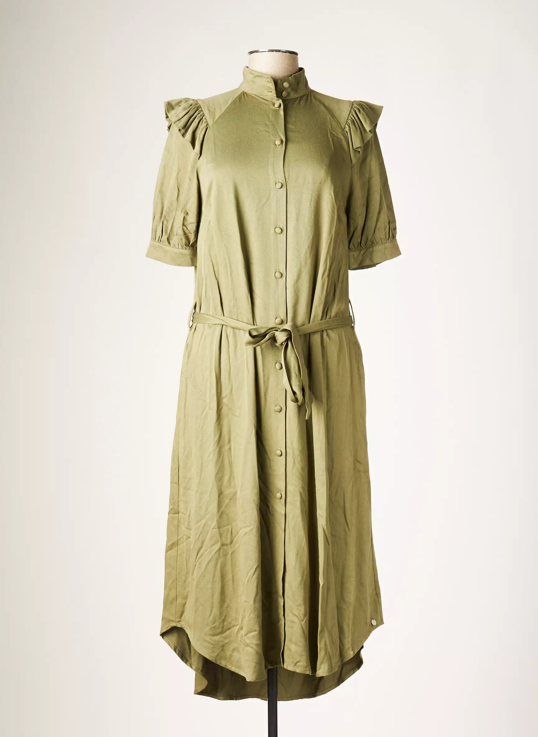 Numph Robes Mi Longues Femme couleur vert