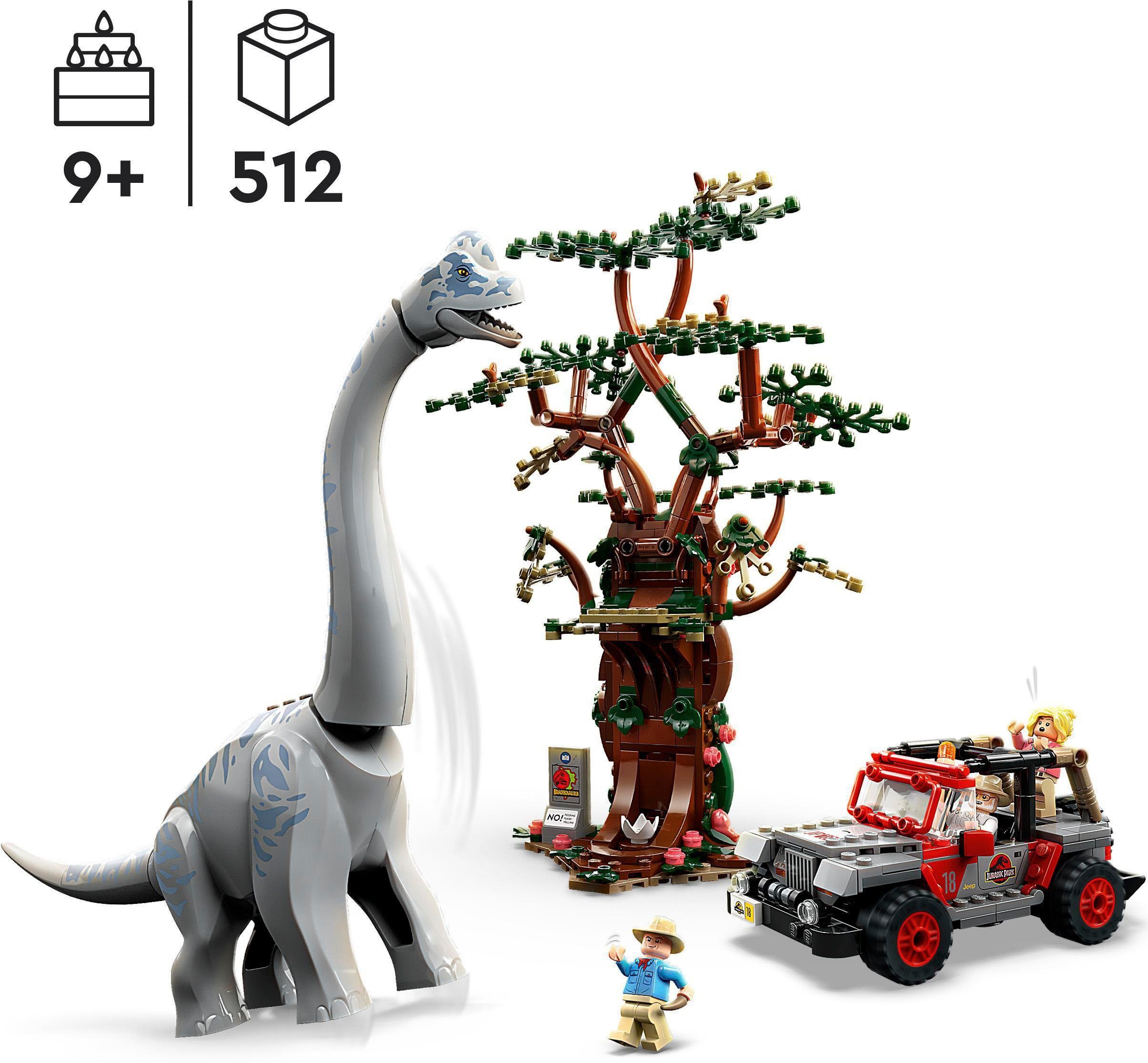 LEGO® Konstruktionsspielsteine Entdeckung des Brachiosaurus (76960), LEGO® Jurassic Park, (512 St), Made in Europe