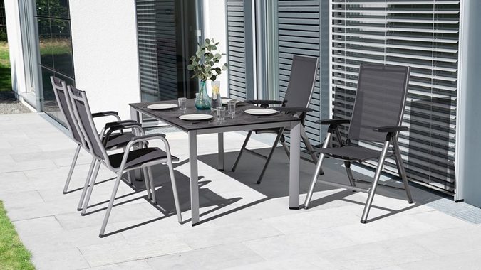 KETTLER Gartenstuhl Kettler Cirrus Silver-Line Multipositionssessel (1)