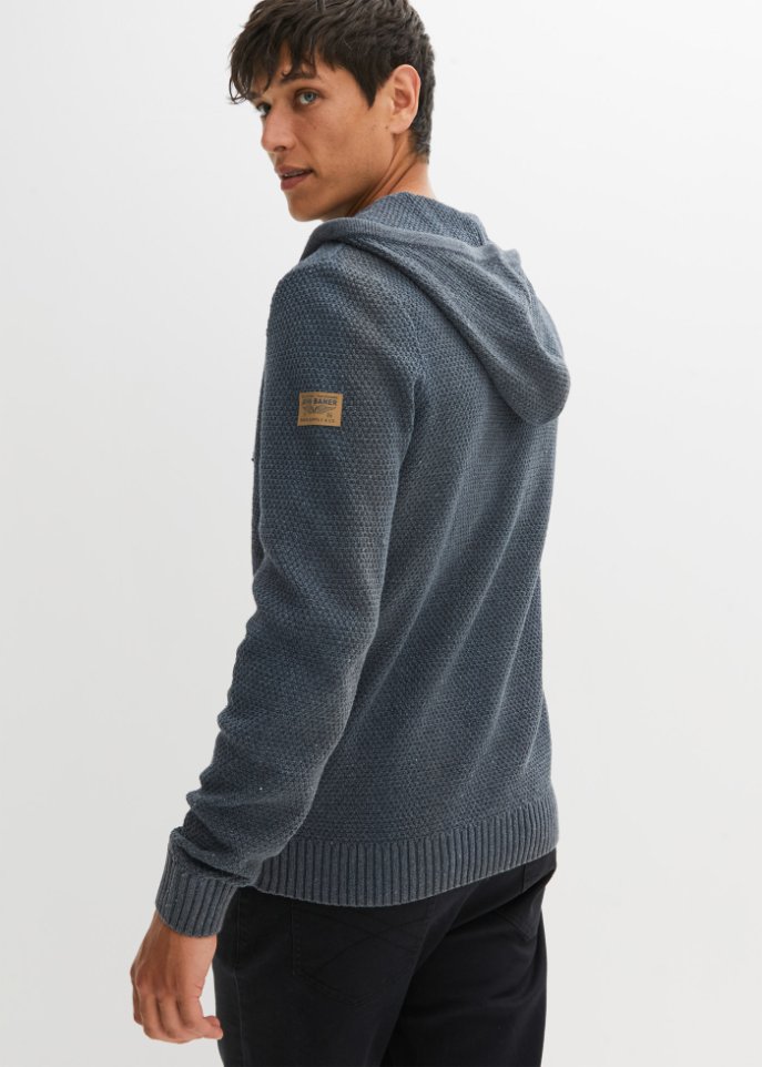 Kapuzen Strickjacke mit recycelter Baumwolle