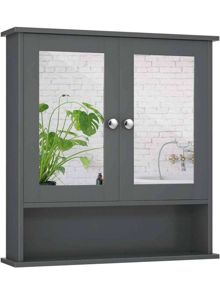 COSTWAY Spiegelschrank Badezimmer in Grau günstig kaufen onesize