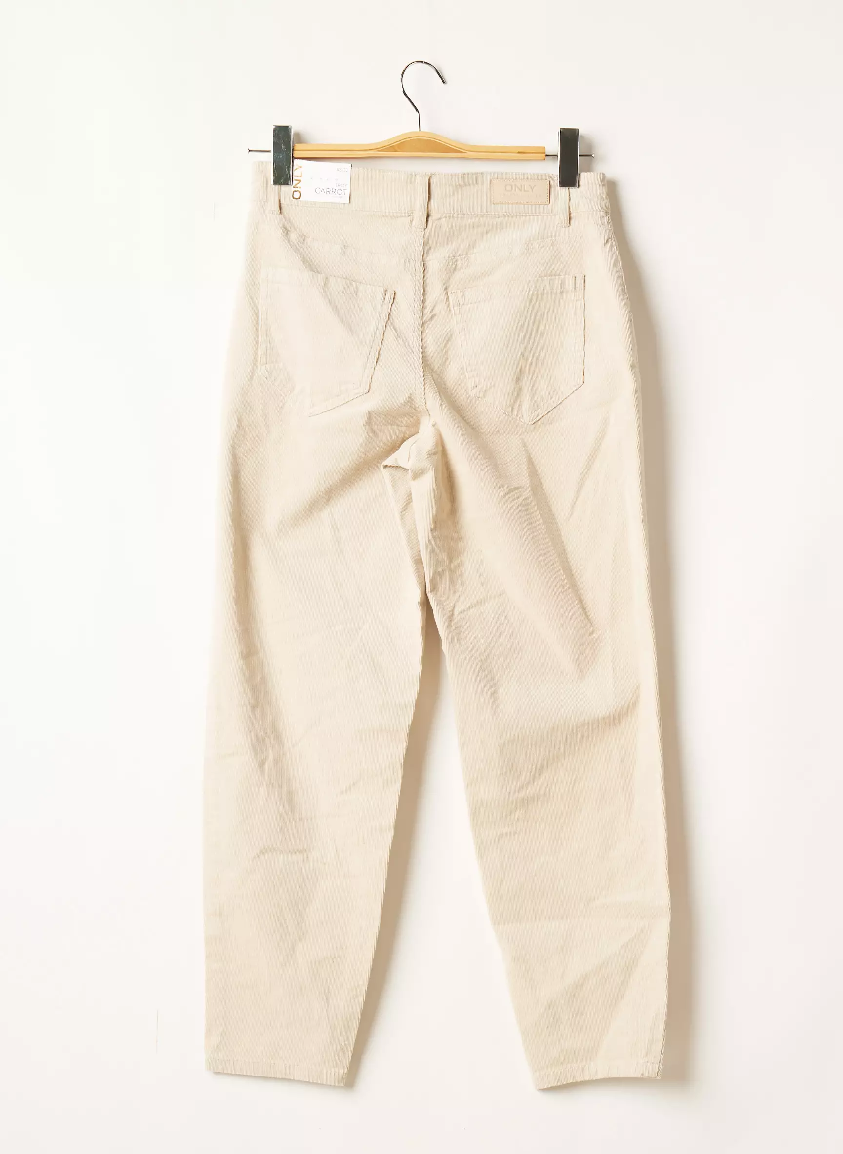 Only Pantalons Droits Femme couleur beige