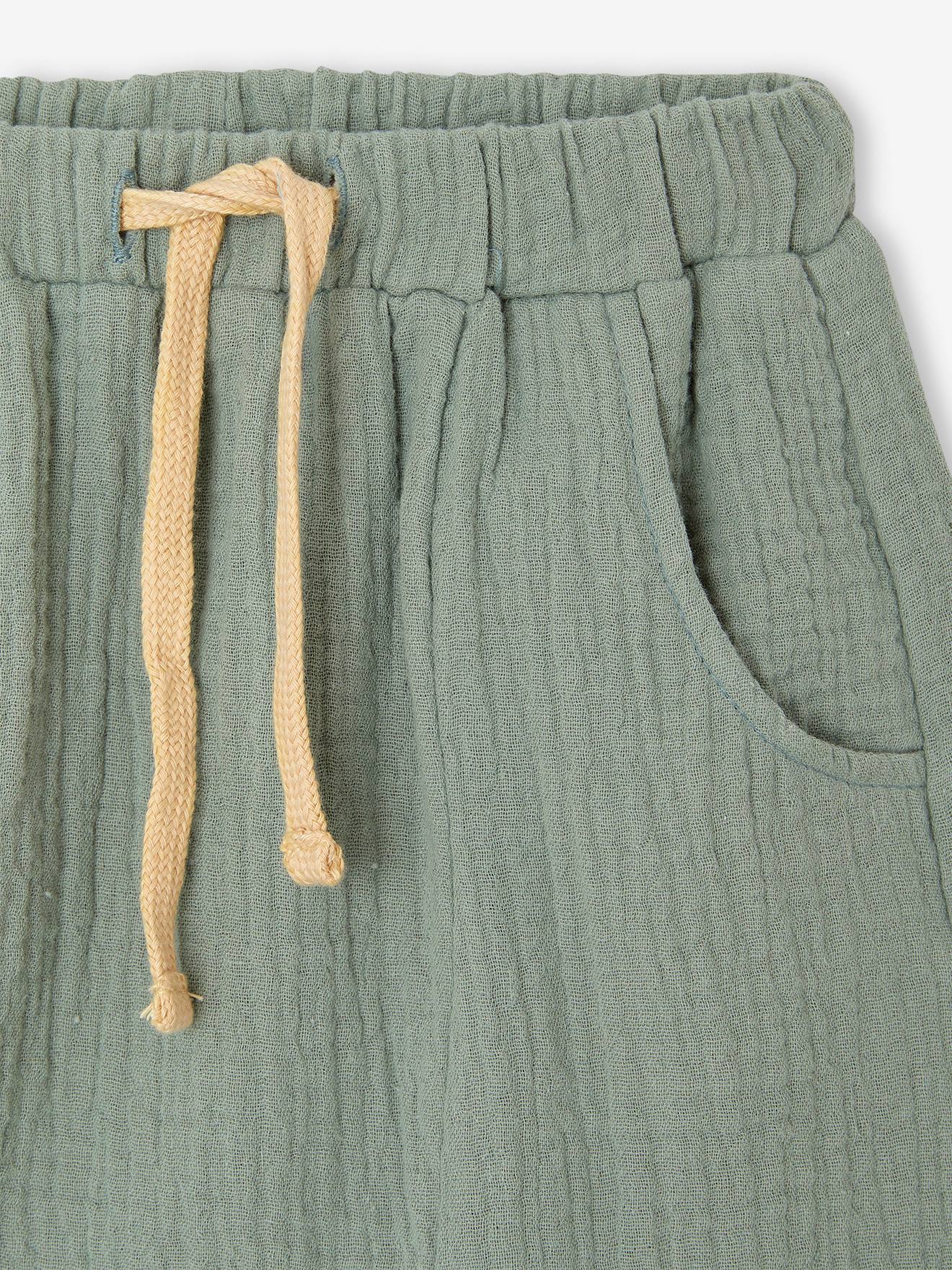 Vertbaudet Baby-Set: T-Shirt & Shorts - graugrün