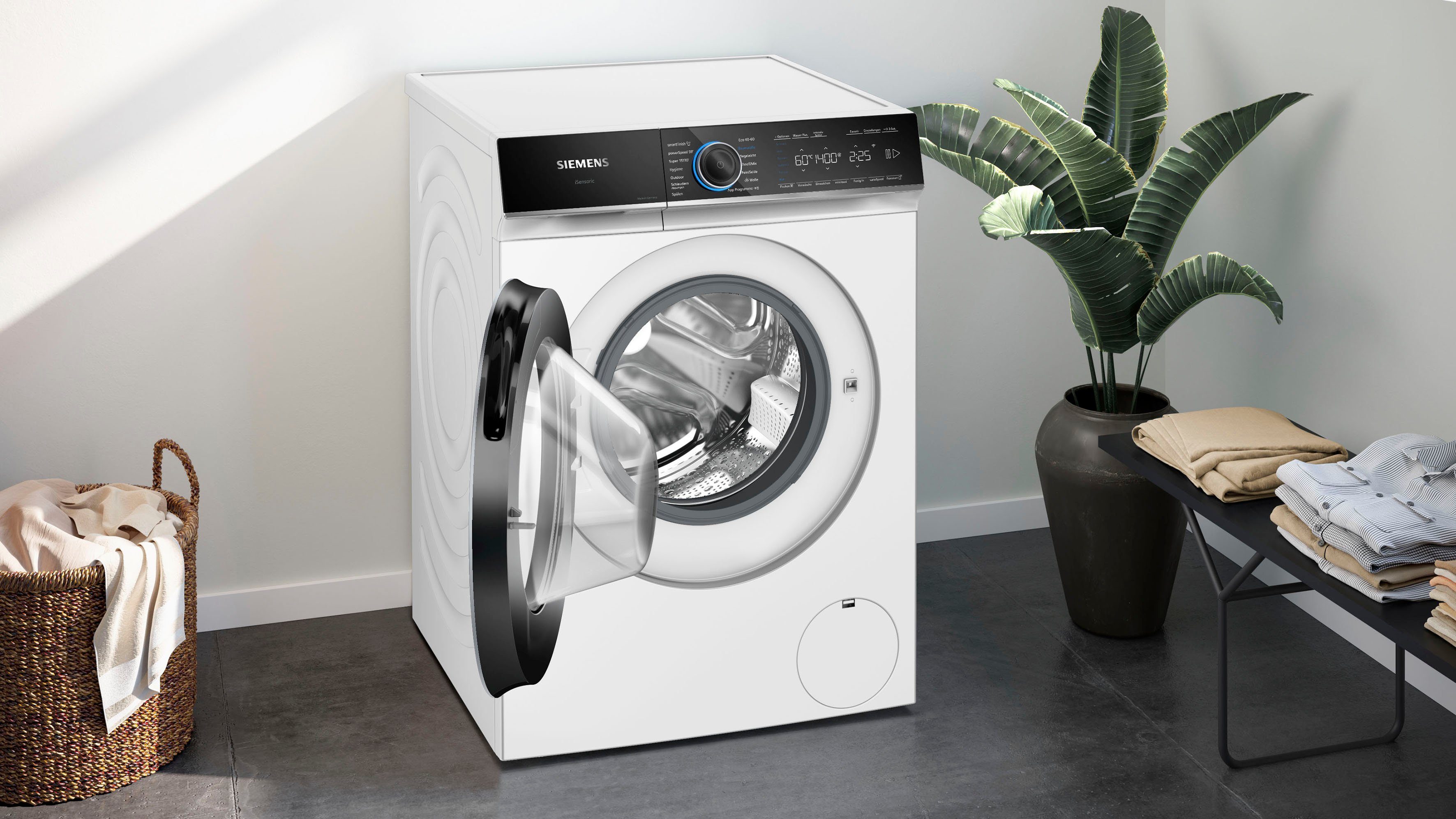 SIEMENS Waschmaschine WG44B2040, 9 kg, 1400 U/min, smartFinish – glättet dank Dampf sämtliche Knitterfalten