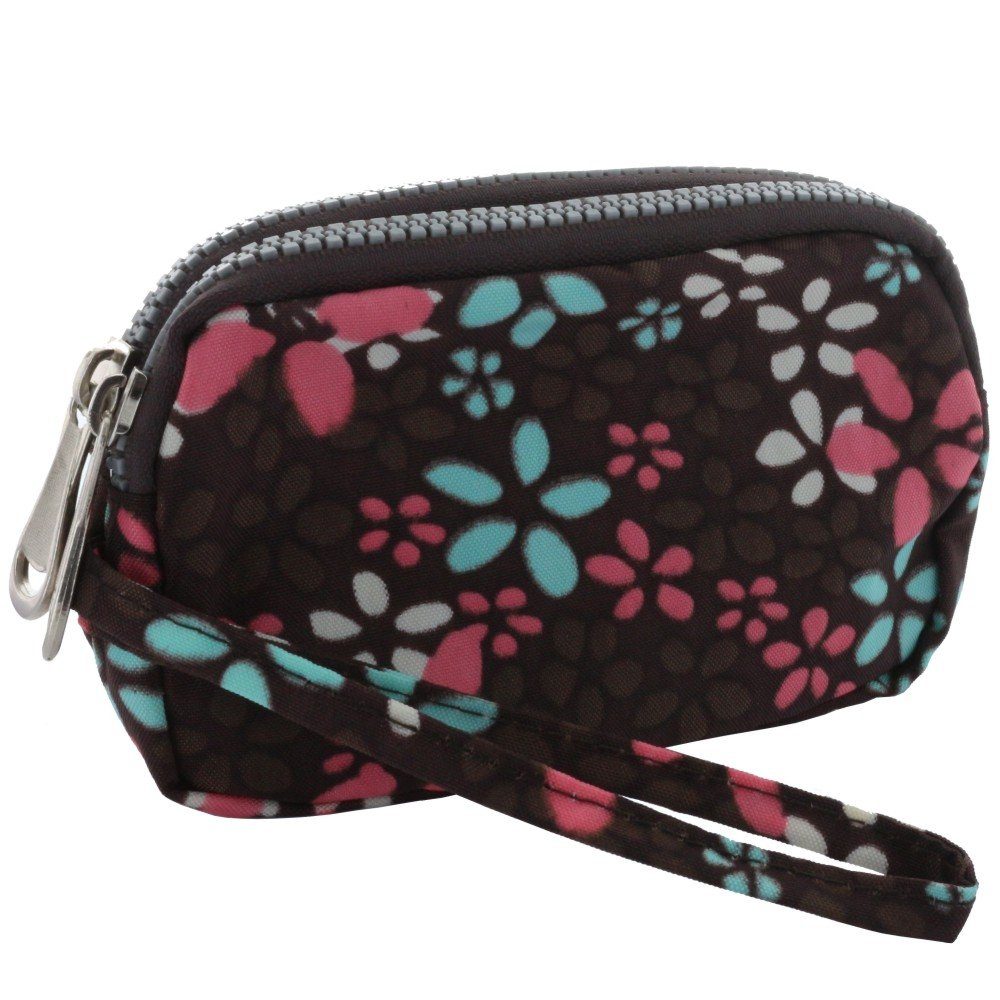 XiRRiX Kosmetiktasche Kleine Schminktasche Make Up Tasche Utensilienbag (mit Handschlaufe), mit zwei Reißverschluss Fächern