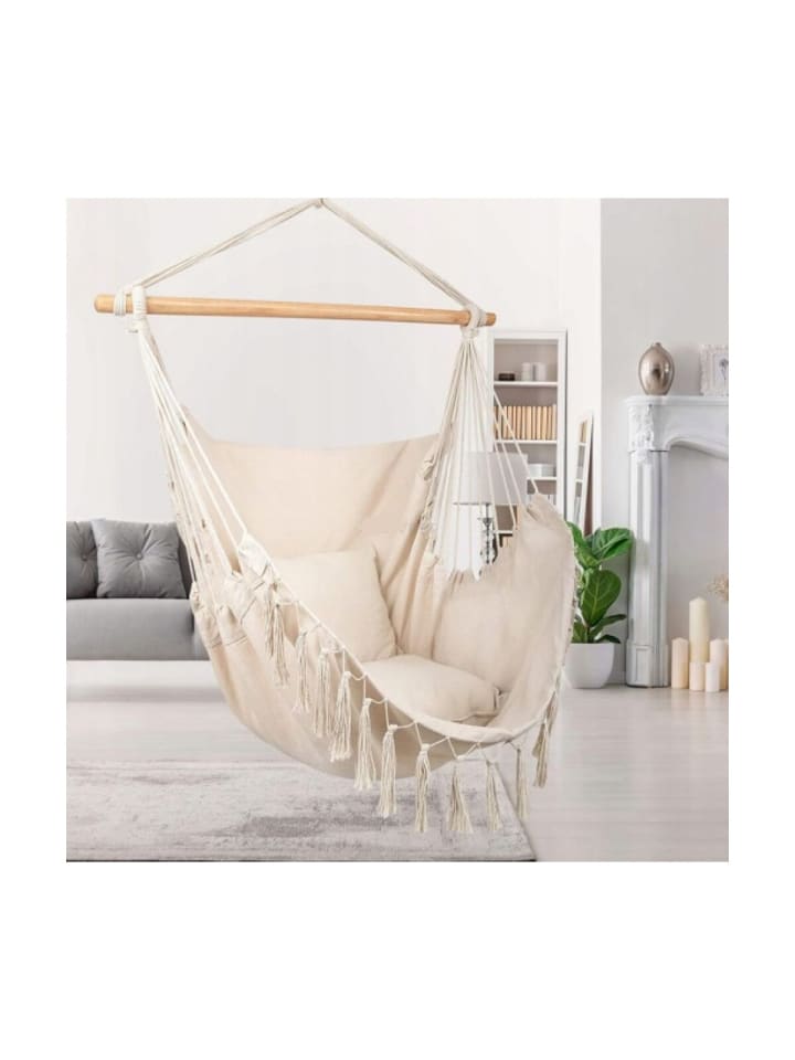 COFI 1453 Hängesessel 100x130 cm Stoff-Hängesessel Indoor und Outdoor in Beige günstig kaufen 100 - 130 cm