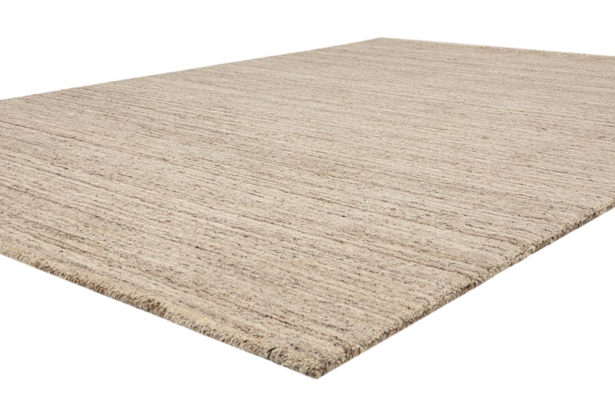 Handloom aus Indien Pure uni Beige 170 x 240 cm