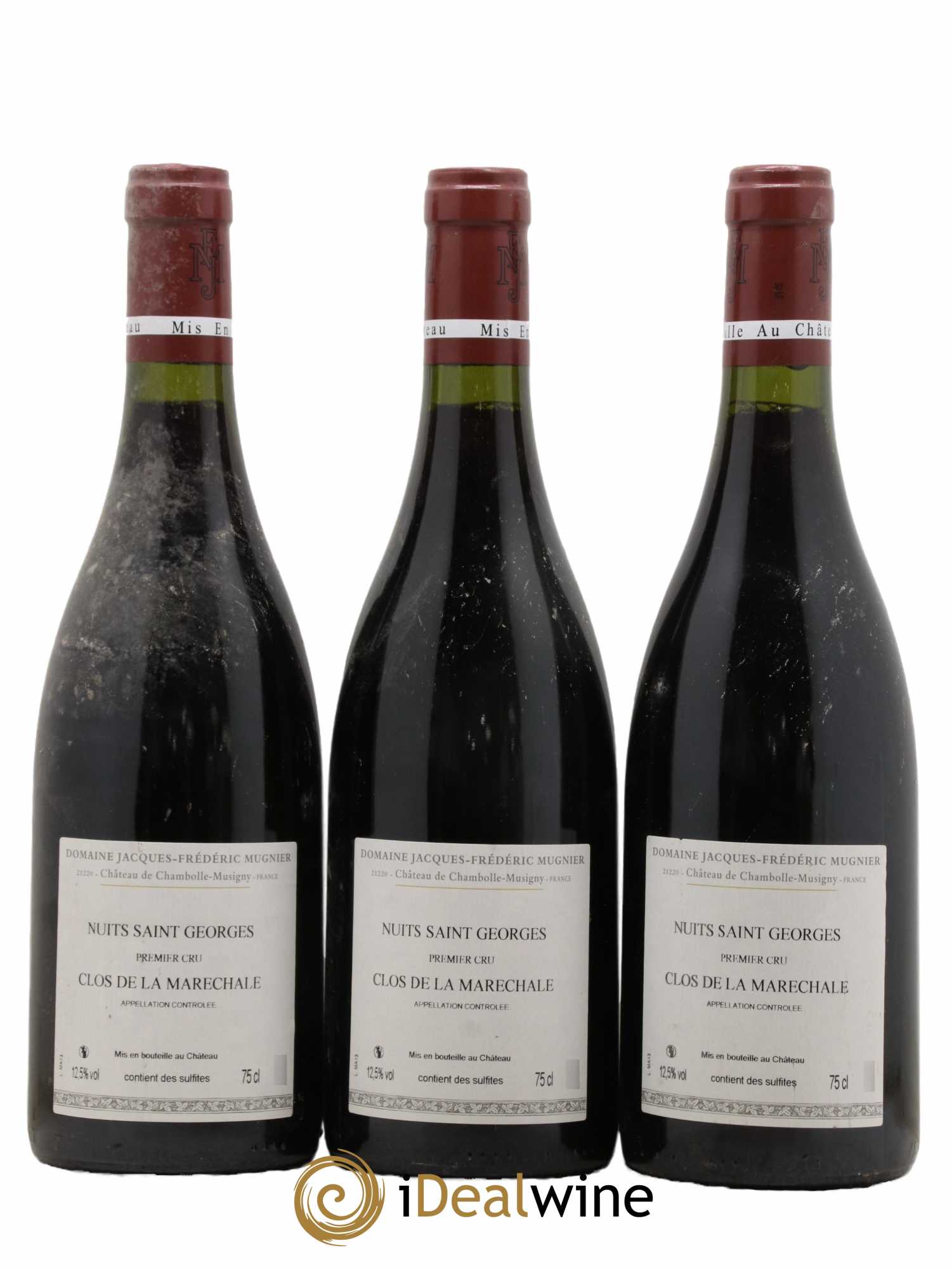 Nuits Saint-Georges 1er Cru Clos de La Maréchale Jacques-Frédéric Mugnier  2013 - Lot de 3 Bouteilles