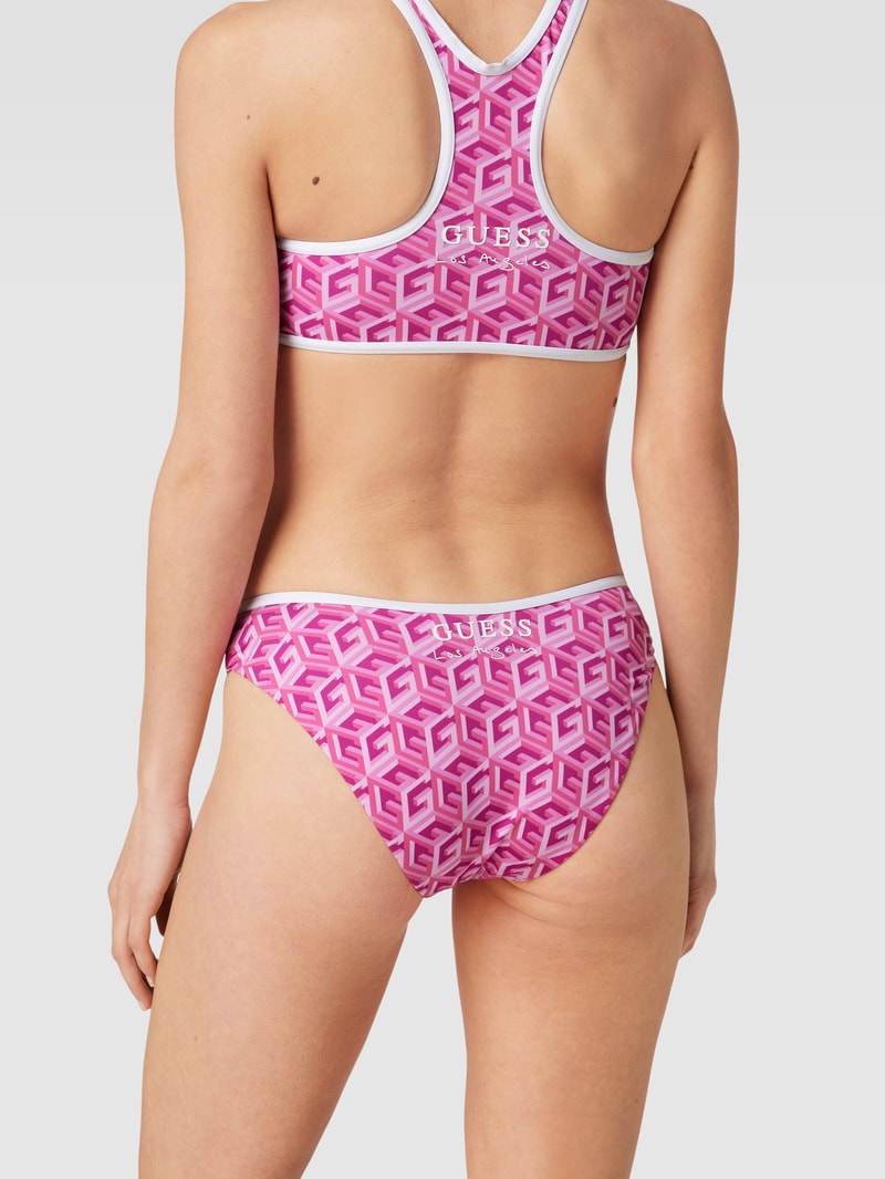 Bikini-Hose mit Allover-Muster Modell 'SPORTY CHIC' in pink