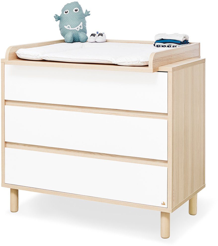 Pinolino® Babymöbel-Set Flow, (Spar-Set, 2-St., Kinderbett, Wickelkommode), mit Kinderbett und Wickelkommode; Made in Europe