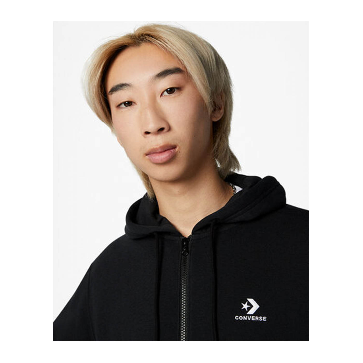 Converse Star Chevron Kapuzenjacke Schwarz F001