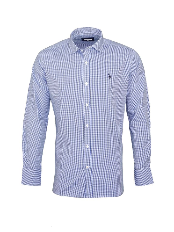 U.S. Polo Assn. U.S. Polo Assn. Hemd Popline Langarmhemd Button Down Shirt in blau günstig kaufen