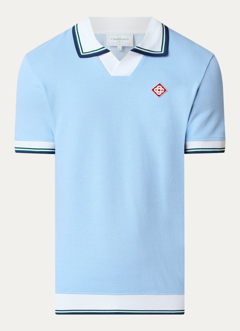 Casablanca  Regular fit polo van biologisch pique katoen met logo