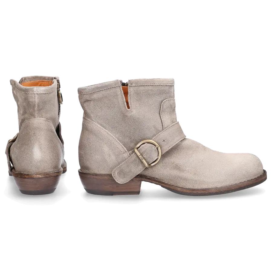 Fiorentini + Baker - Stiefeletten Beige CARNABY CHUD Veloursleder Logo taupe - beige