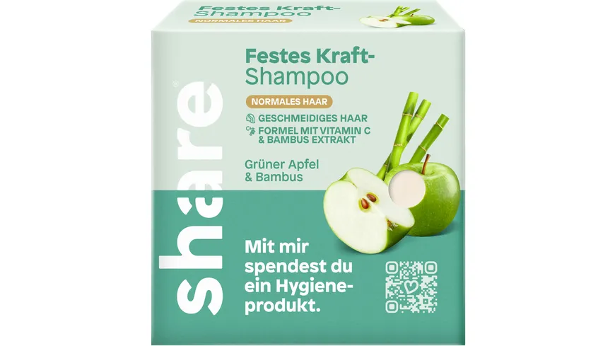 share Festes Kraft-Shampoo Grüner Apfel & Bambus 60 g