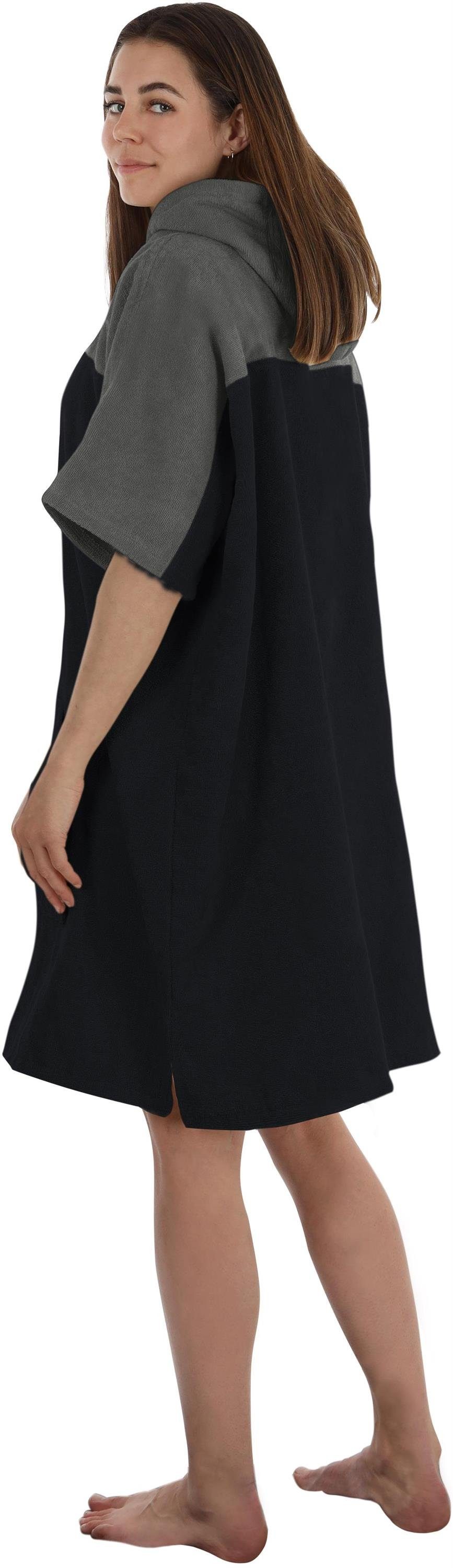 normani Badeponcho Surfer Poncho Kuta, Bio-Baumwolle, Kapuze, Schlupf, Badeponcho aus 100 % saugstarker Bio-Baumwolle