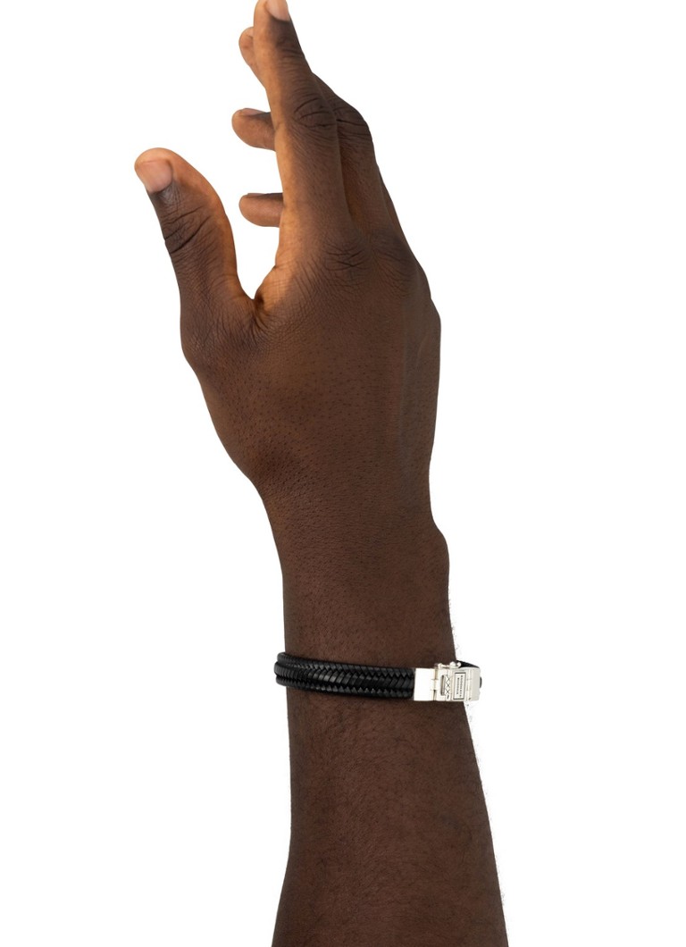 Buddha to Buddha  Edwin Small armband van gevlochten leer
