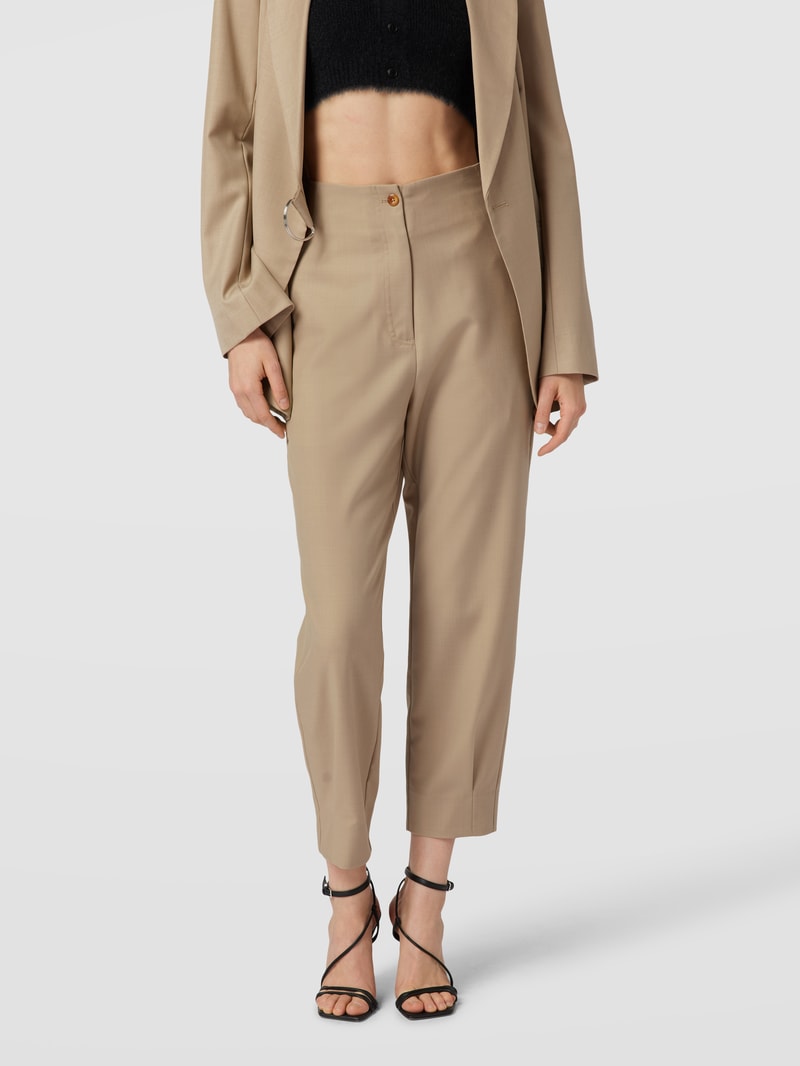 Hose mit französischen Eingrifftaschen in beige