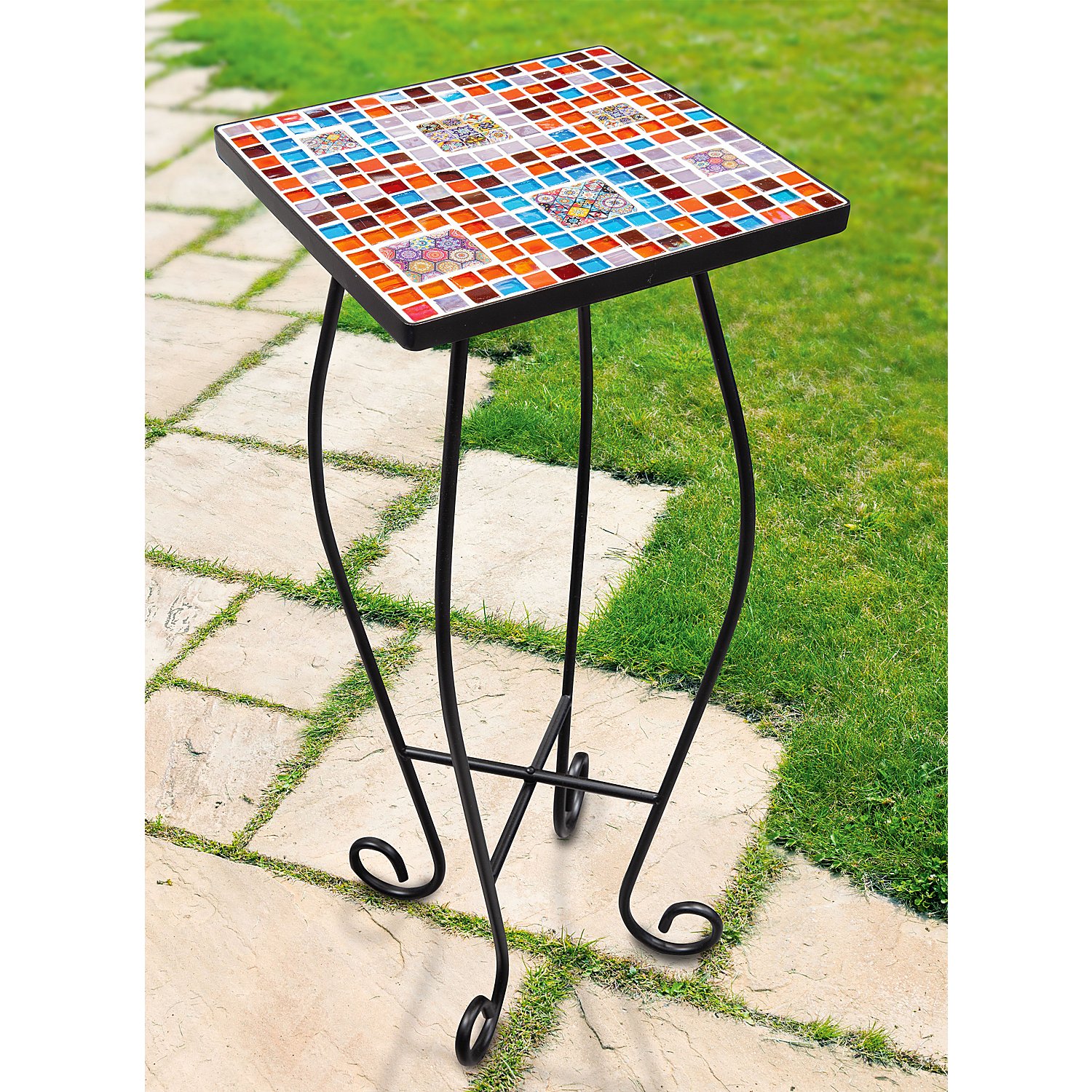 Eis-Glas Mosaik, bunt, 15 x 15 mm, 500 g