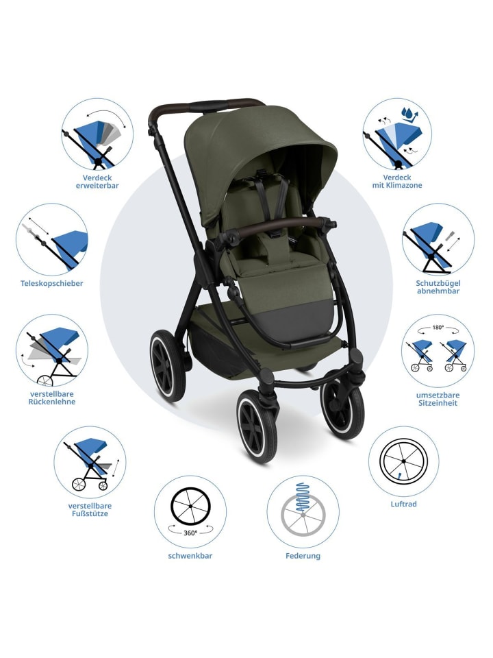 ABC-Design 6in1 Kombi-Kinderwagen-Set Samba 2 inkl. in gruen günstig kaufen onesize