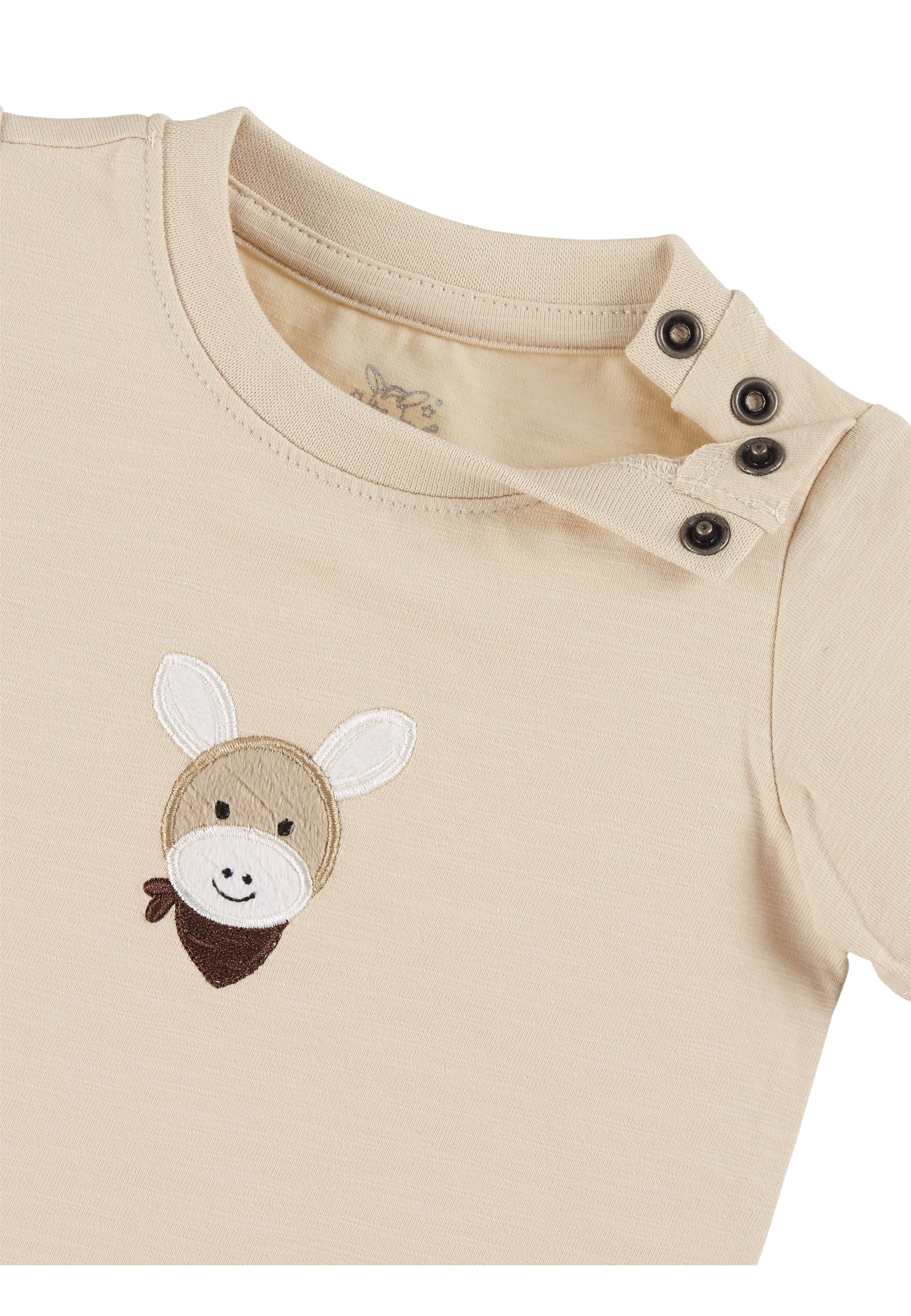 GOTS Kurzarm-Shirt mit Esel Emmi Applikation