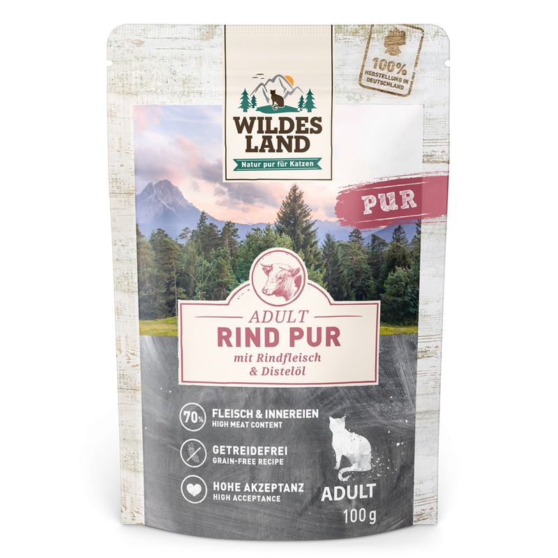 Probierpaket Wildes Land Cat 8 x 100 g zu TOP-Preisen | bitiba %