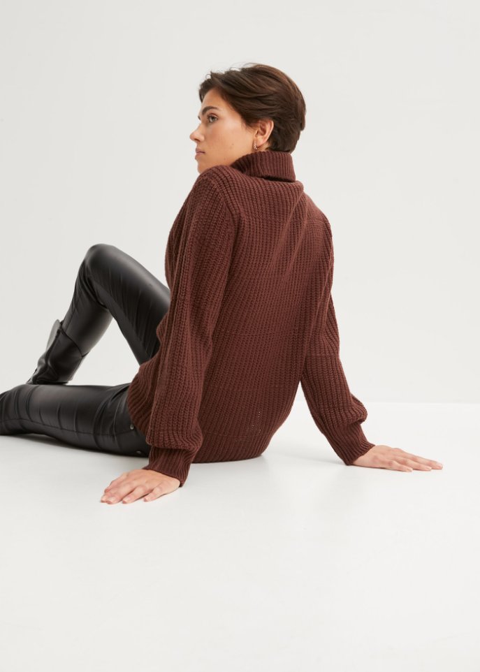 Strickpullover mit Rollkragen